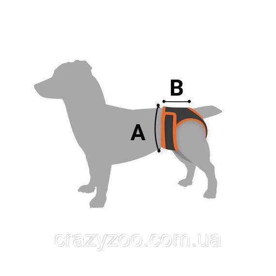 Труси гігієнічні для собак Bronzedog М трикотажні регульовані сірі обхват 28-37 см 672211/Т | Зображення 1