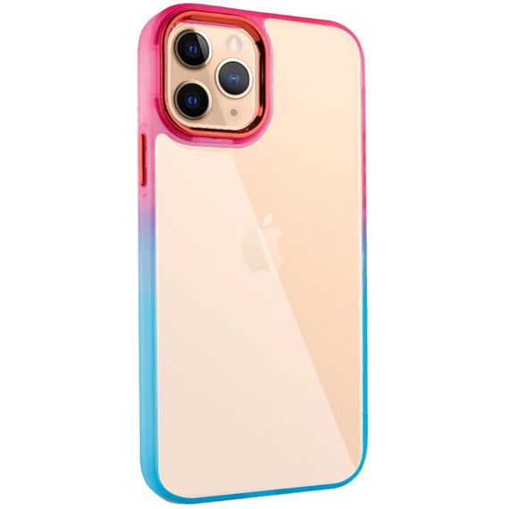Чехол TPU+PC Fresh sip series для Apple iPhone 11 Pro Max (6.5") Бирюзовый / Розовый