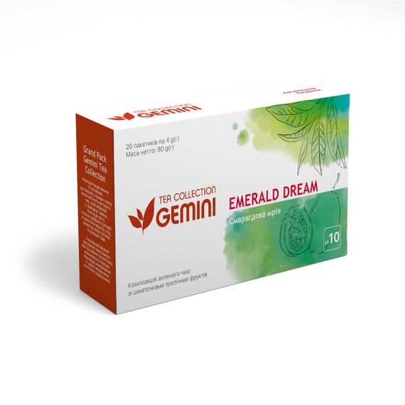 Чай Gemini Гранд Пак для чайника Emerald Dream Смарагдова мрія 20шт