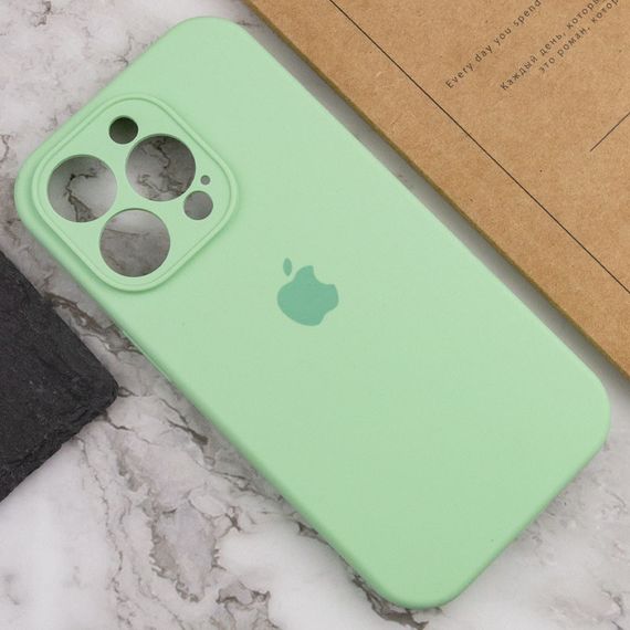 Чохол Silicone Case Full Camera Protective (AA) для Apple iPhone 15 Pro (6.1") Зелений / Pistachio | Зображення 4
