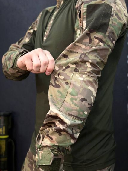 Тактичний Військовий Убакс Олива /Мультикам 4.5.0 Покращений Under Body Armor Combat Shirt | Зображення 9