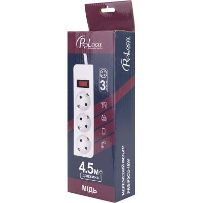 Сетевой фильтр питания Prologix PRS-P3CU-45W | Зображення 2