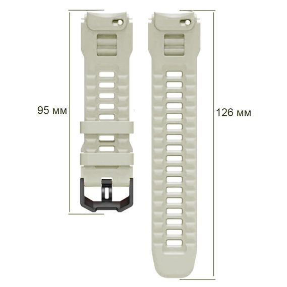 Силіконовий ремінець Primolux для смарт-годинника Amazfit T-Rex 3 Pro 48mm - White | Зображення 5
