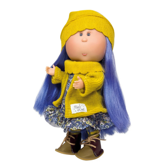 Лялька Міа Іспанська Вінілова Велика Дівчинка з Синім Волоссям Mia Україна Nines d`Onil 30 см