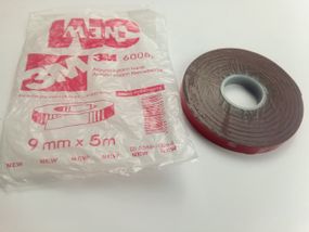 Скотч двосторонній "3M" чорний 9 мм*5м