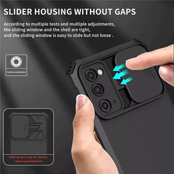 Чохол Kickstand із захистом камери для Samsung Galaxy A14 колір Чорний | Зображення 4