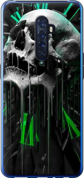 Чехол на Oppo Reno 2 Череп-часы "4100u-1864-17620"