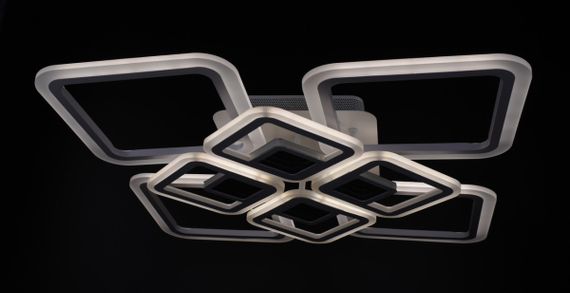 Люстра світлодіодна стельова LED світильник для квартири на стелю лед з пультом 26031 Білий 11х59х59 см. | Зображення 4