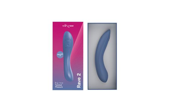 Смарт-вібратор We-Vibe Rave 2 Twisted Pleasure Blue, для точки G та входу в піхву, 2 мотори | Зображення 6