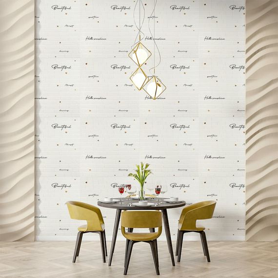 Панель стінова 3D 700х700х4мм напис із золотом (D) SW-00001979 | Зображення 4