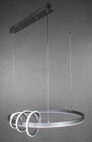 Люстра світлодіодна підвісна LED світильник для квартири на стелю лед 27230 Чорний 20-170х50х50 см.