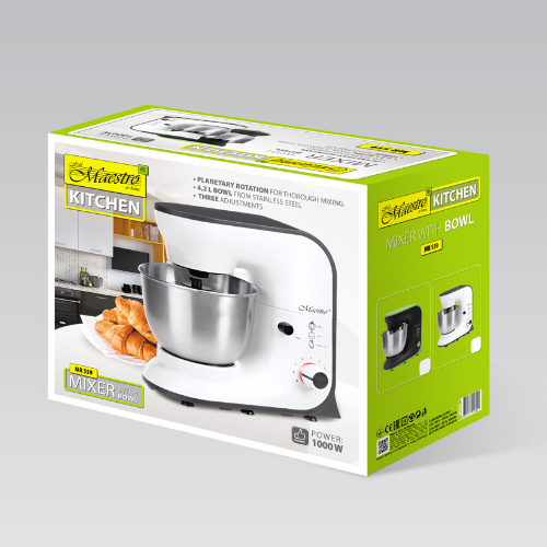 Міксер планетарний 1000W MR-559-WHITE білий Maestro | Зображення 4