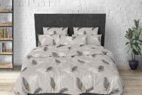 Комплект постельного белья SoundSleep Lucias бязь Полуторный 160х215 см светло-серый (2800004737890)