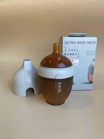 Пляшечка для годування HEORSHE 160 мл Сіра