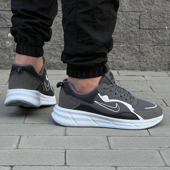 Кросівки Nike матеріал текстиль/замш колір сірий, білий | Зображення 2