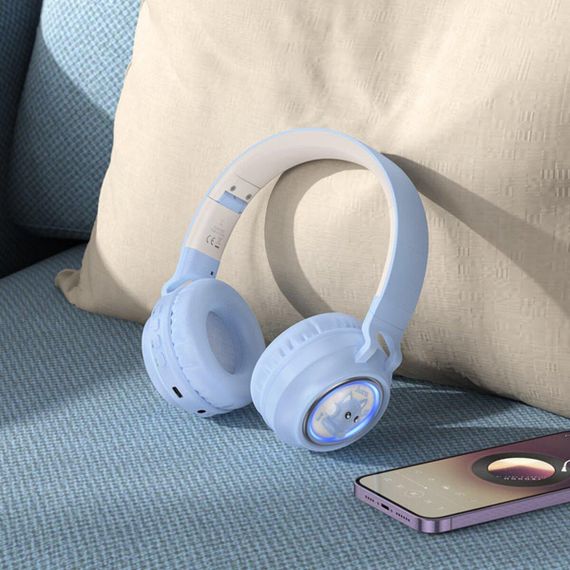 Навушники HOCO W50 Cute fun BT headphones Blue | Зображення 4