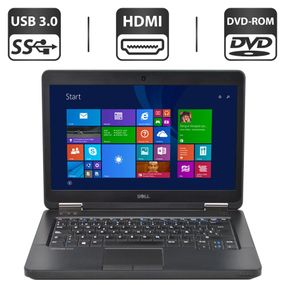 Ноутбук Б-клас Dell Latitude E5440 / 14" (1366x768) TN / Intel Core i3-4030U (2 (4) ядра по 1.9 GHz) / 4 GB DDR3 / 500 GB HDD / Intel HD Graphics 4400 / WebCam / DVD-ROM б/в