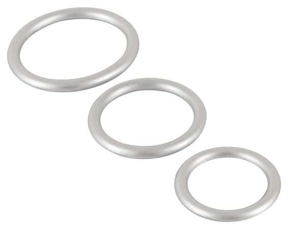 Набір ерекційних кілець - Metallic Silicone Cock Ring Set sexstyle | Зображення 4
