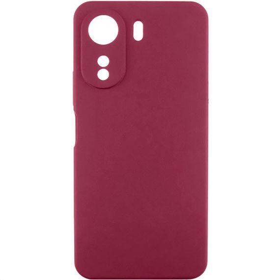 Чохол Silicone Cover Lakshmi Full Camera (AA) для Oppo A60 4G Бордовий / Marsala