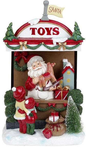 Новорічна композиція «Santa's Toy Store» з LED підсвічуванням 22х14х33см, полістоун