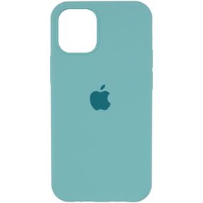 Чохол Silicone Case Full Protective (AA) для Apple iPhone 12 Pro/12 (6.1") Бірюзовий/Marine Green