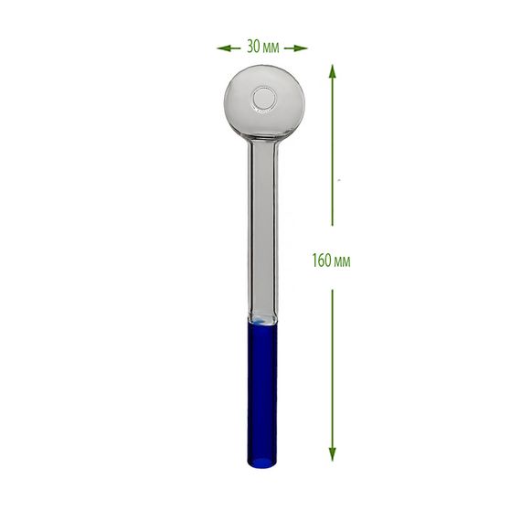 Кальян Стеклянная Трубка Вапорайзер 16 см. Oil Pipe Two-color Blue | Зображення 1