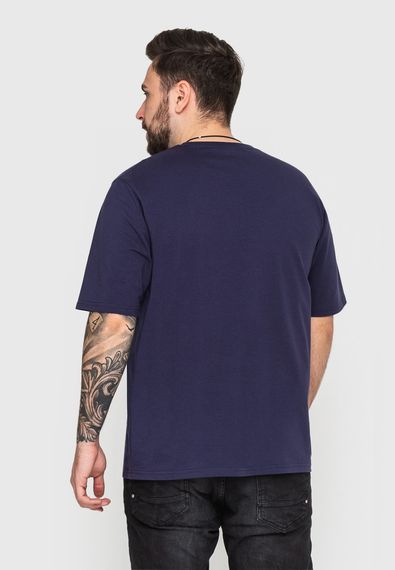 Футболка для мужчин темно-синяя с надписью, 2XL | Зображення 1