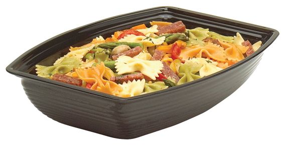 Салатниця прямокутна 27,3х37 см для викладки в вітрині Cambro, Черный, 4,7 л