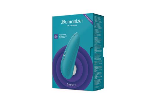 Компактний вакуумний кліторальний стимулятор Womanizer Starlet 3 Turquoise водонепроникний для початківців | Зображення 6