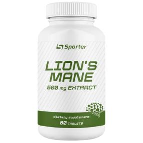 Натуральная добавка для спорта Sporter Lions Mane 500 mg 60 Tabs