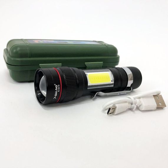 Ручной светильник с мощным лучом Bailong, Ударопрочный водонепроницаемый фонарь, Точечный ручной фонарь HE-64 | Зображення 2