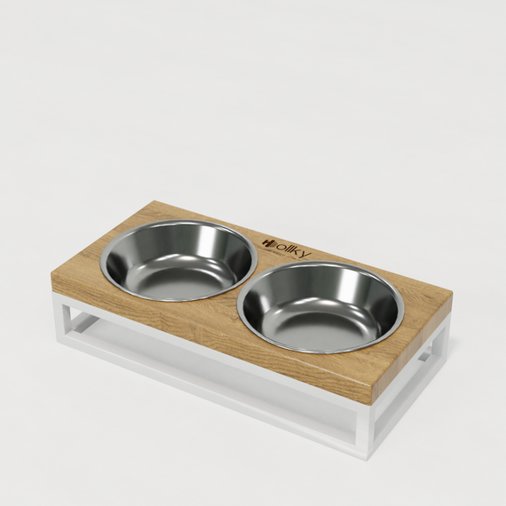 Миски на подставке для маленьких собак и котов Hollky Base XS (2 × 0,25 л) BXS-28145-WHNT | Зображення 5
