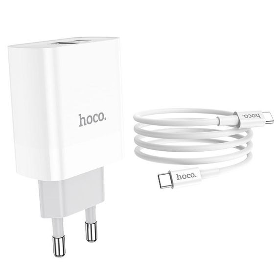 СЗУ HOCO C80A Rapido PD20W+QC3.0 Type-C + USB + Type-C to Type-C cable | Зображення 3