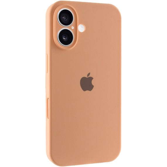 Чехол Silicone Case Full Camera Protective (AA) для Apple iPhone 16 Plus (6.7") Оранжевый / Cantaloupe