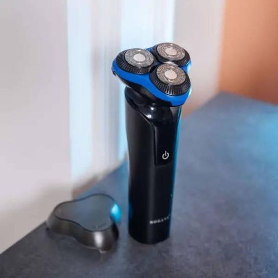 Електробритва акумуляторна бездротова Sokany SK-16038 Чорна з синім