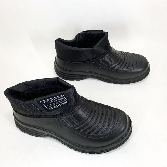 Калоші чоловічі чорні утеплені 43р 27см, Доступне чоловіче взуття, Туфлі чоловічі спецвзуття | Зображення 1