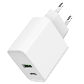 Gembird TA-UC-PDQC20-01-W 1 USB-A + 1 Type-C (PD20Вт + QC3.0 18Вт) Мережевий зарядний пристрій - Повербанки