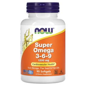 Суперомега 3-6-9 NOW Super Omega 3-6-9, 1,200 mg, 90 Softgels