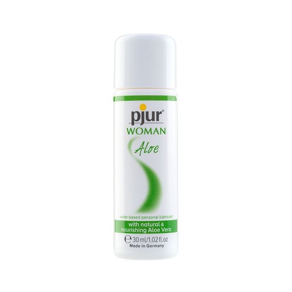 Лубрикант на водній основі pjur Woman Aloe з екстрактом алое, зволожувальний, без парабенів, 30 мл