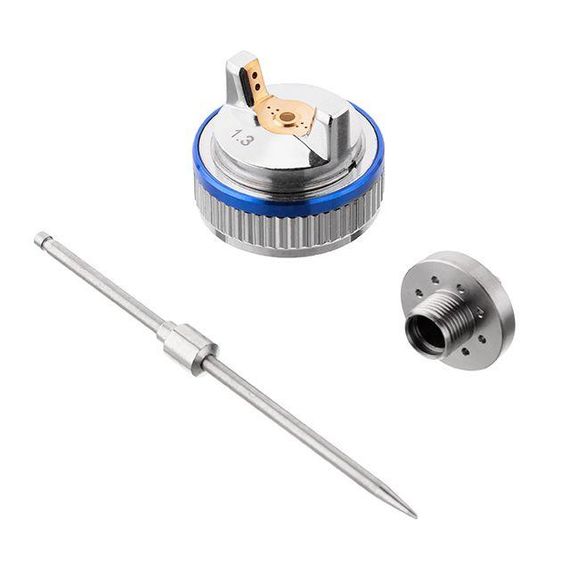 Комплект форсунки 1.3 мм для фарбопультів HVLP II PT-0100, РТ-0105, РТ-0105D (дюза, повітряна головка, голка)1 | Зображення 1