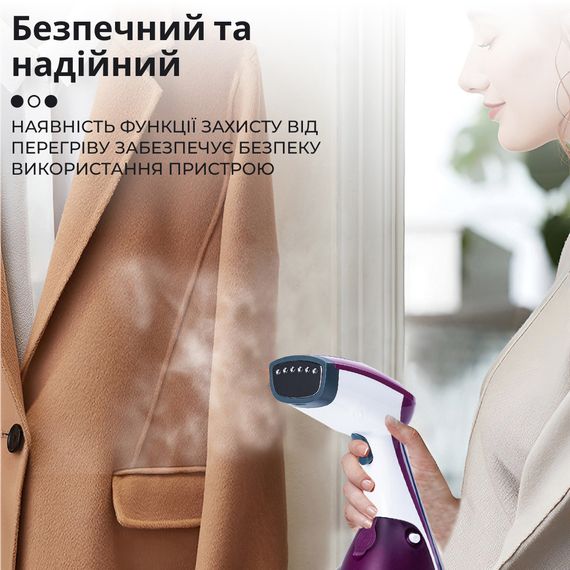 Ручний відпарювач для одягу SOKANY  250 мл  Фіолетовий Lugi AJ2205V | Зображення 5