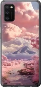 Чохол на Samsung Galaxy A41 A415F Рожеві хмари із силікону FCh_006636