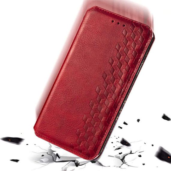 Кожаный чехол книжка GETMAN Cubic (PU) для Xiaomi Mi 10T / Mi 10T Pro Штучна шкіра, Слот для візитки, Червоний | Зображення 4