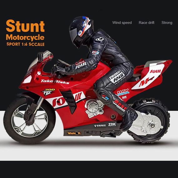 Мотоцикл на радіокеруванні Motorcycle Stunt Drift six-axis Gyroscope Red | Зображення 4