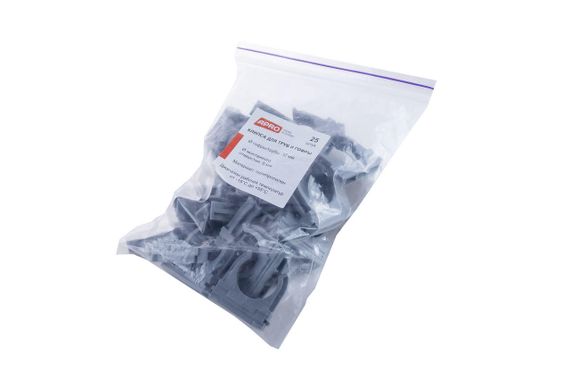 Клипса для гофры Apro - 32 мм серая (50 шт.) (KG-32G) | Зображення 1