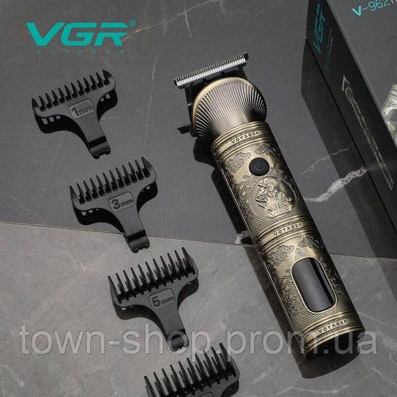 Аккумуляторная машинка для стрижки волос VGR V-962 триммер для бороды и усов с насадками 1-7 мм | Зображення 2