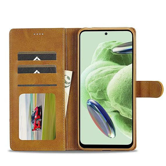 Чохол книжка iMeeke для Xiaomi Redmi Note 13 / 13 4G колір Коричневий | Зображення 1