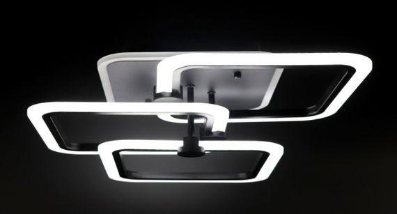 Люстра світлодіодна стельова LED світильник для квартири на стелю лед з пультом 25768 Чорний 13х45х53 см. | Зображення 1