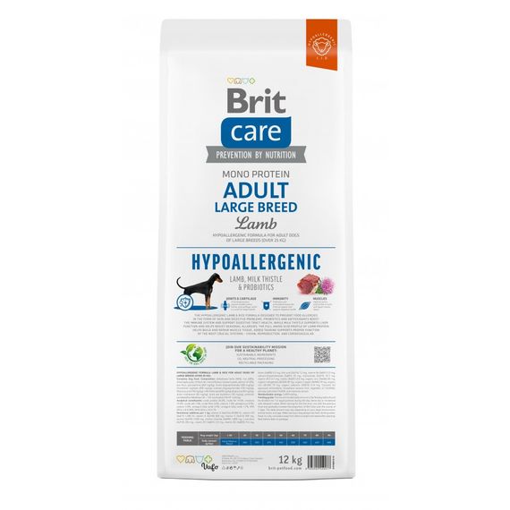 Корм сухий Brit Care Dog Hypoallergenic Adult Large Breed для собак великих порід гіпоалергенний з ягням 12 кг | Зображення 3