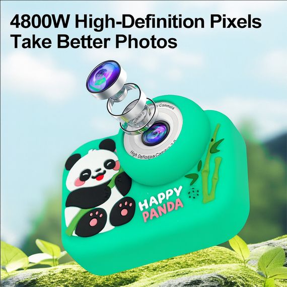 Детский фотоаппарат Панда Green | Зображення 1